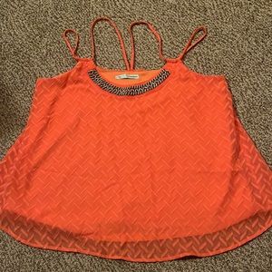Maurice’s Brand, Ladies strap top, orange, Size Large